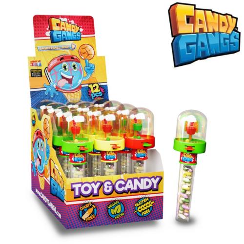 Candy Gangs Basketball Shot Zabawka Koszykówka z Cukierkami 10g x 12szt