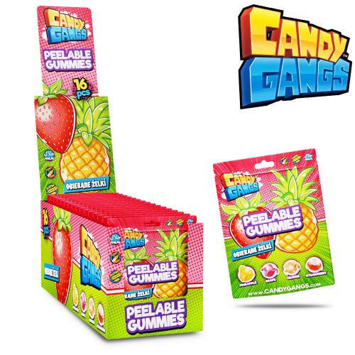 Candy Gangs Peelable Gummies Żelka o smaku owocowym do obierania 48g x 16szt